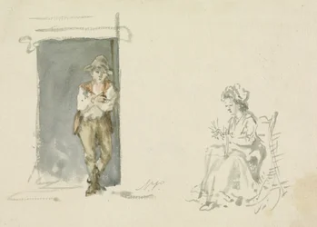 Figurenstudien, stehender Junge